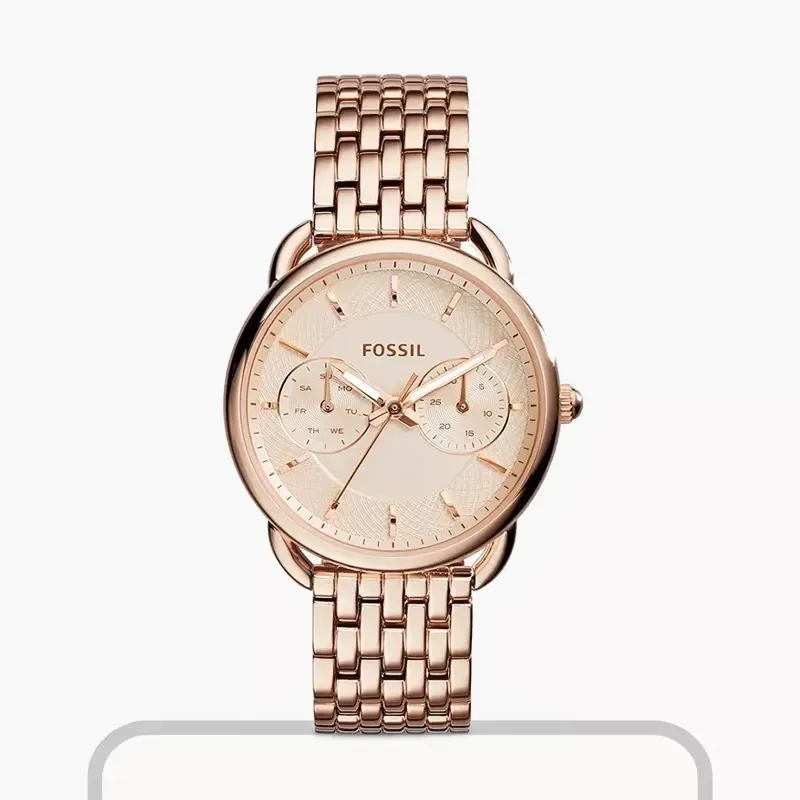 Fossil Tailor Multifunction Rose-tone Dial Ladies Watch- ES3713